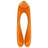 Satisfyer Candy Cane - rechargeable, waterproof two-pronged vibrator (orange)