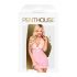 Penthouse Sweet & Spicy - Lace Dress and Thong with Neck Strap (Pink)  - M/L