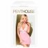 Penthouse Sweet & Spicy - Lace Dress and Thong with Neck Strap (Pink)  - M/L