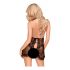 Lace Strap Babydoll and Thong Set (Black) - Penthouse Libido Boost 