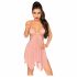 Penthouse Sweet Beast - Rose Babydoll and Thong (Pink) 