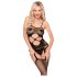 Penthouse Hot Nightfall - Zigzag Open Mesh Set (Black) 