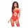 Penthouse Hot Nightfall - Zigzag, Open Fishnet Set (Red) 