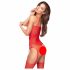 Penthouse Hot Nightfall - Zigzag, Open Fishnet Set (Red) 