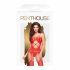 Penthouse Hot Nightfall - Zigzag, Open Fishnet Set (Red)  - XL