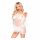 Lace Off-Shoulder Dress and Thong (White) - Penthouse Lip Smacker 