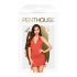 Penthouse Earth-shaker - Halter Neck Dress and Thong (Red) 