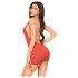 Penthouse Earth-shaker - Halter Neck Dress and Thong (Red)  - M/L