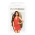 Penthouse Earth-shaker - Halter Neck Dress and Thong (Red)  - L/XL