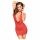 Penthouse Heart Robe - Low-Cut Dress and Thong (Red) 