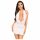 Penthouse Heart Rob - Deep Plunge Dress and Thong (White) 