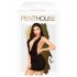 Penthouse Heart Rob - Deep V-neck Dress and Thong (Black) 