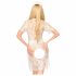 Lace Penthouse Poison Cookie Dress with Thong and Hair Accessory (White) 