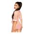 Penthouse Midnight Mirage - Satin Robe and Thong (Pink) 