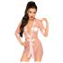 Penthouse Midnight Mirage - Satin Robe and Thong (Pink)  - XL