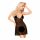 Penthouse Bedtime Story - Nightgown & Thong (Black)  - L/XL