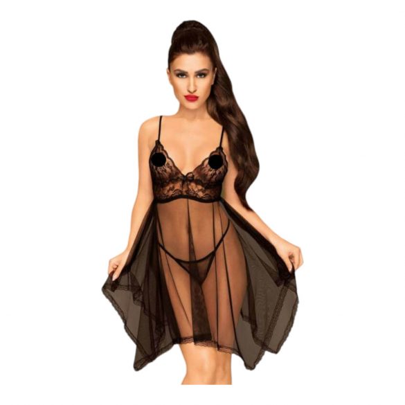 Penthouse Naughty Doll - Lace Dress and Thong (Black) 