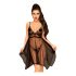 Penthouse Naughty Doll - Lace Dress and Thong (Black)  - L/XL