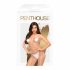 Penthouse Body Search - Open, Fishnet Bodysuit (White) 