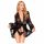 Penthouse Hypthotic Power - Lace Short Robe and Thong (Black) 