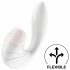 Satisfyer Supernova - Rechargeable Air Pulse 2in1 Vibrator (White) 