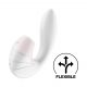 Satisfyer Supernova - Rechargeable Air Pulse 2in1 Vibrator (White) 