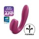 Satisfyer Sunray - Rechargeable Air Pulse 2in1 Vibrator (Red) 