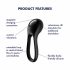 Satisfyer Majestic Duo - Rechargeable Waterproof Cock Ring (Black) 