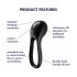 Satisfyer Majestic Duo - rechargeable, waterproof penis ring (black)