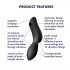 Satisfyer Curvy Trinity 2 - Rechargeable Air Pulse 2in1 Vibrator (Black) 