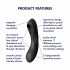 Satisfyer Curvy Trinity 4 - Rechargeable Air Pulse 2in1 Vibrator (Black) 