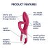 Satisfyer Embrace Me - Rechargeable Clitoral Vibrator (Red) 