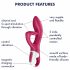 Satisfyer Embrace Me - Rechargeable Clitoral Vibrator (Red) 