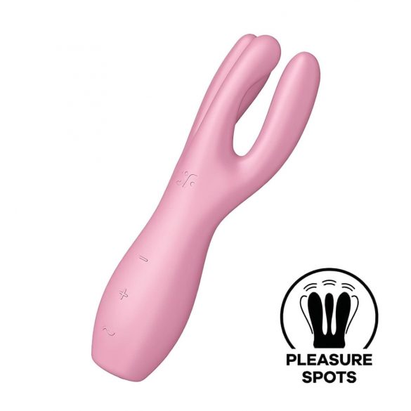 Satisfyer Threesome 3 - Rechargeable Clitoral Vibrator (Pink) 