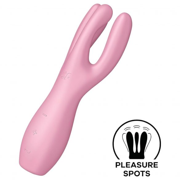 Satisfyer Threesome 3 - Rechargeable Clitoral Vibrator (Pink)