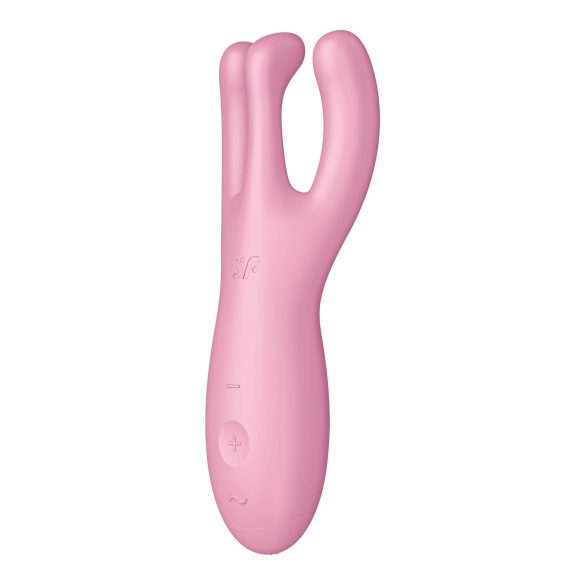 Satisfyer Threesome 4 - Smart Clitoral Vibrator (Pink) 