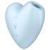 Satisfyer Cutie Heart - Rechargeable Air-Pulse Clitoral Vibrator (Blue)