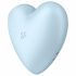 Satisfyer Cutie Heart - Rechargeable Air Pulse Clitoral Vibrator (Blue) 