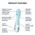 Satisfyer Air Pump Vibrator 5 - Smart Inflatable Vibrator (Blue) 