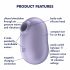 Satisfyer Pro To Go 2 - Battery-Operated, Air Pulse Clitoral Stimulator (Purple) 