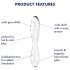 Satisfyer Dazzling Crystal 1 - Double-Ended Glass Dildo (Transparent)