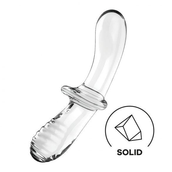 Satisfyer Double Crystal - Double-Ended Glass Dildo (Transparent)