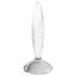 Satisfyer Sparkling Crystal - Ribbed Glass Dildo (Transparent) 