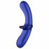 Satisfyer Double Crystal - Dual-Ended Glass Dildo (Blue) 