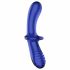 Satisfyer Double Crystal - Dual-Ended Glass Dildo (Blue) 