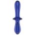 Satisfyer Double Crystal - Double-Ended Glass Dildo (Blue)