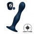 Satisfyer Double Ball-R - Weighted Dildo with Suction Base (Dark Blue) 