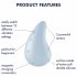 Satisfyer Dew Drop - Rechargeable, Waterproof Clitoral Vibrator (Blue) 