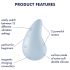 Satisfyer Dew Drop - Rechargeable Waterproof Clitoral Vibrator (Blue)