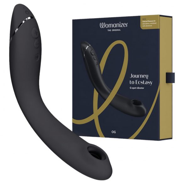 Womanizer OG - Rechargeable Airwave 2-in-1 Vibrator (Black) 